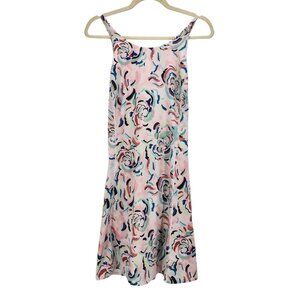 Athleta Womens Medium Tall MT Infinity Dress Elegance Pink Floral Built In Short